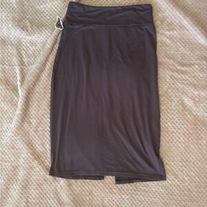 Women’s Dark Brown Stretch Pencil Skirt